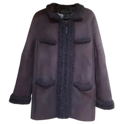 Pre-owned Giambattista Valli Brown Shearling Coat