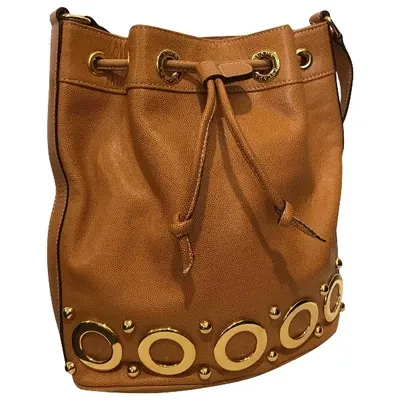 Pre-owned Escada Leather Handbag In Brown