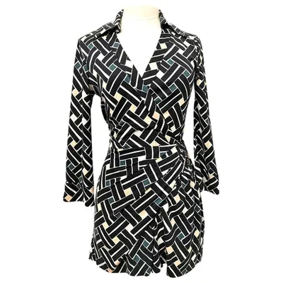 Pre-owned Diane Von Furstenberg Silk Jumpsuit In Black