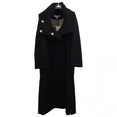 Pre-owned Roberto Cavalli Wool Coat In Black