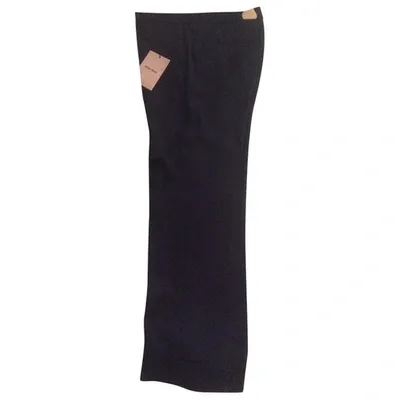 Pre-owned Miu Miu Straight Pants In Black