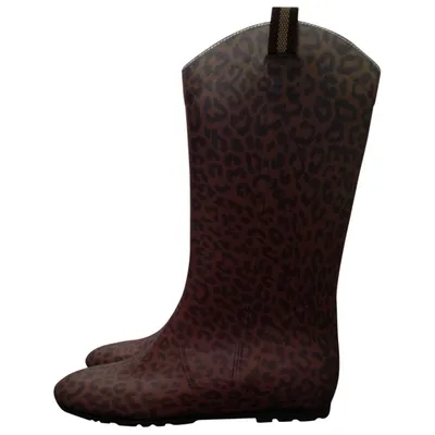 Pre-owned Fabio Rusconi Wellington Boots In Brown