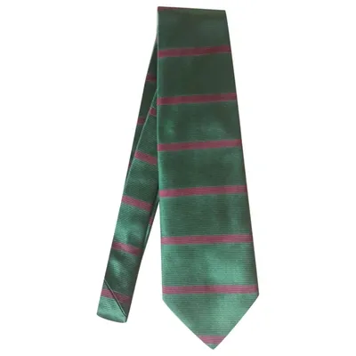 Pre-owned La Perla Silk Tie In Green