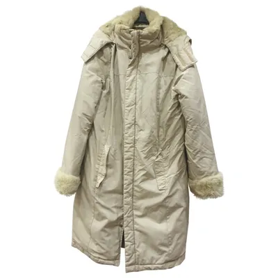 Pre-owned Woolrich Puffer In Beige