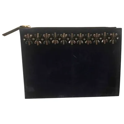 Pre-owned Marni Leather Clutch Bag In Black