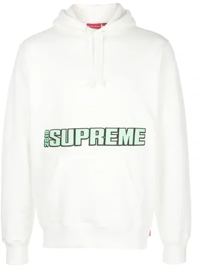 Supreme Blockbuster Logo Hoodie In White