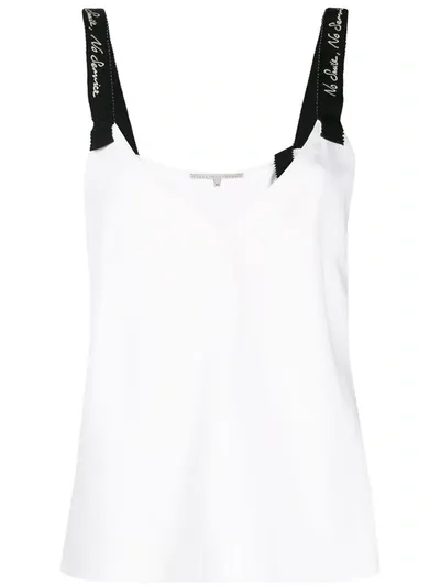 Stella Mccartney Willow Top Embroidered Ribbon/ Bertelline V In White