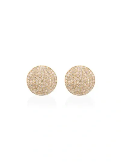 Shay 18kt Gold Round Pave Diamond Stud Earrings