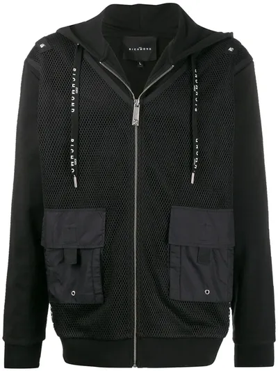 John Richmond Kaphar Zip-up Hoodie In Black