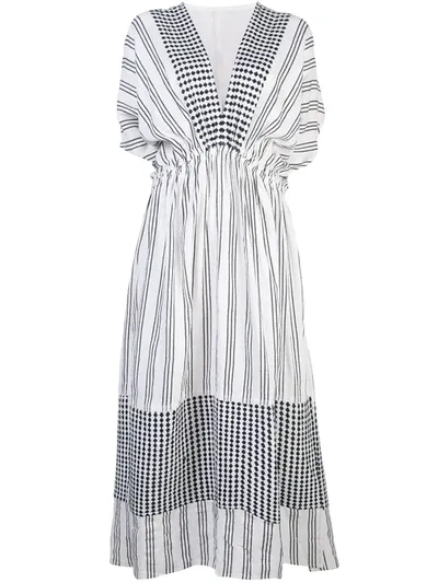 Lemlem Tigist Mixed-print Dress In White