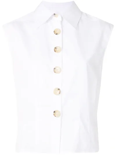 Anna Quan Peta Cotton-poplin Shirt In White