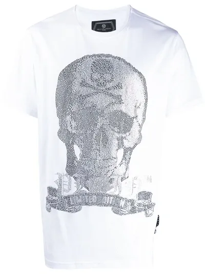 Philipp Plein Platinum Skull T-shirt In White