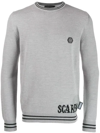 Philipp Plein Scarface Jumper In Grey