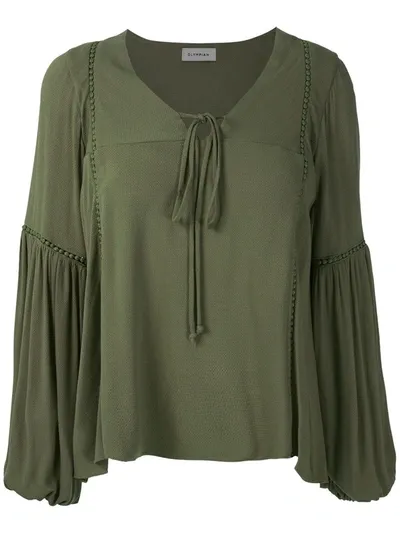 Olympiah Hagia Wide Sleeves Blouse In Green