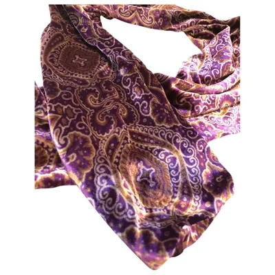 Pre-owned Loro Piana Silk Scarf In Purple