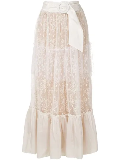 Nk Flower Bomb Debora Lace Skirt In White