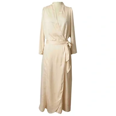 Pre-owned Forte Forte Silk Maxi Dress In Beige