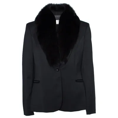 Pre-owned Versus Wool Blazer In Black