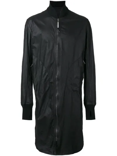 Isaac Sellam Experience Long Bomber Jacket In Black