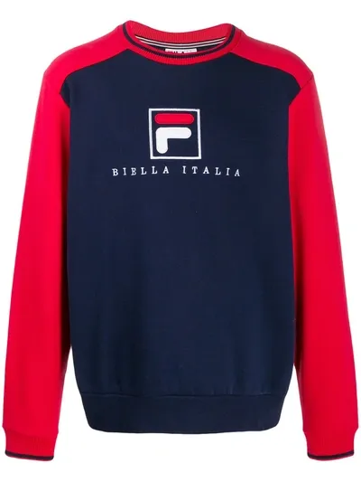 Fila Colour Block Sweatshirt In Blue