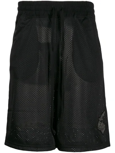 Vivienne Westwood Anglomania Mesh Track Shorts In Black