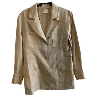 Pre-owned Courrèges Linen Blazer In Beige