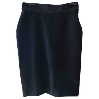 Pre-owned Diane Von Furstenberg Mid-length Skirt In Black