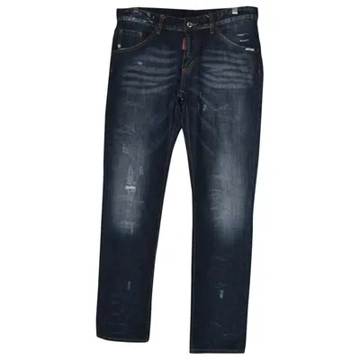 Pre-owned Dsquared2 Straight Jeans In Navy