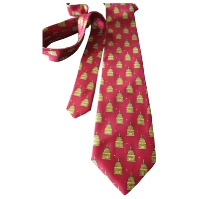 Pre-owned Fendi Silk Tie In Red