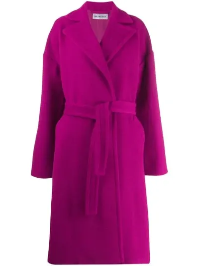 Balenciaga Gewickelter Trenchcoat In Pink