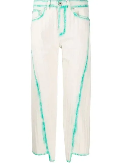 Lanvin Twisted-seam Straight-leg Cotton Jeans In White