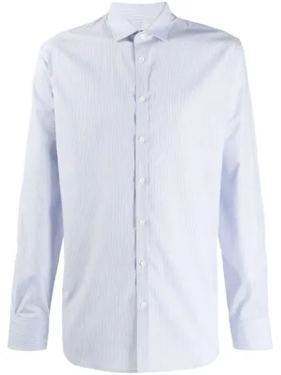 Dsquared2 Pinstriped Poplin Shirt In Blue