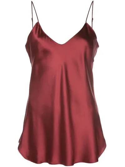 Nili Lotan Isabella Silk Camisole In Ruby