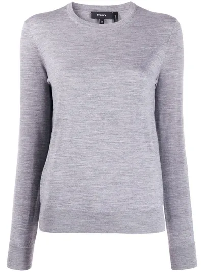 Theory Knitted Jumper In Grey