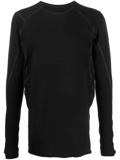 Isaac Sellam Experience Trimmed Crew-neck Pullover In Black