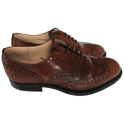 Pre-owned Church's Leather Lace Ups In Brown