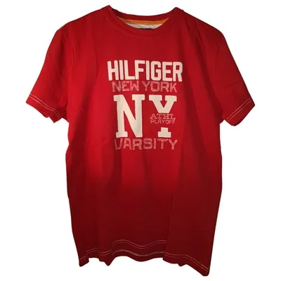 Pre-owned Tommy Hilfiger Red Cotton T-shirt