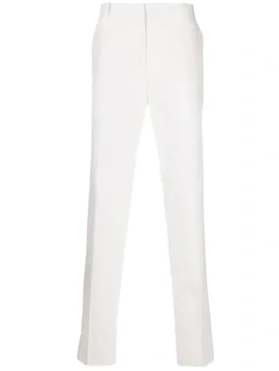 Alexander Mcqueen Straight Leg Tailored Trousers In White