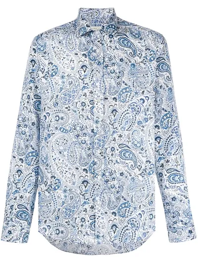 Etro Paisley-print Long-sleeve Shirt In White