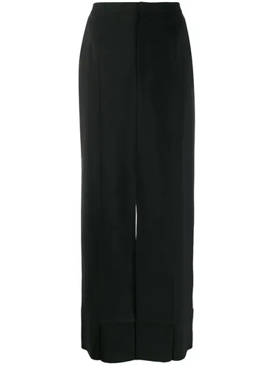 Mm6 Maison Margiela High-waist Front Slit Skirt In Black