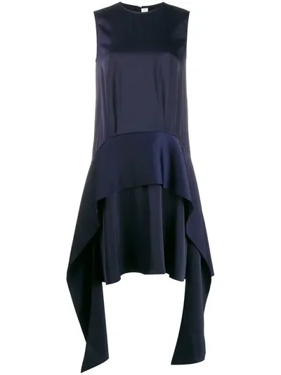 Victoria Victoria Beckham Draped Scarf Dress In Blue