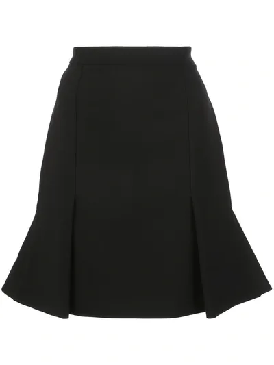 Alexander Mcqueen Back Zip Short Skirt In Black