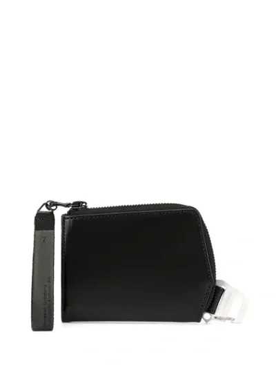 Julius Buckle-detail Zipped Wallet In Black