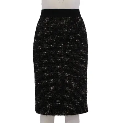 Pre-owned Giambattista Valli Wool Mid-length Skirt In Black