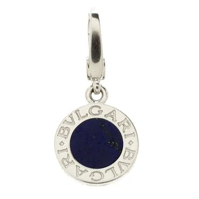 Pre-owned Bvlgari Lapis Lazuli 18k White Gold Pendant Charm