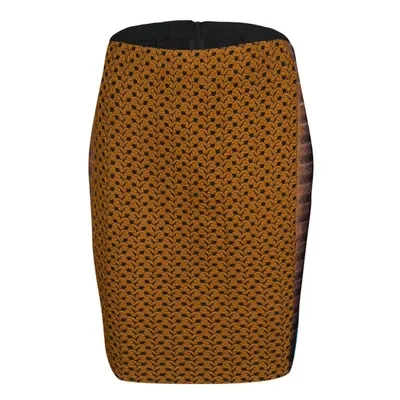 Pre-owned Missoni Multicolor Textured Knit Pencil Skirt M