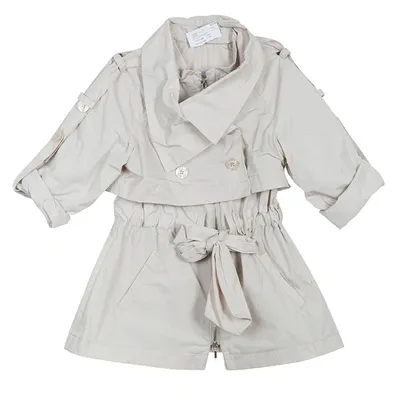 Pre-owned Ermanno Scervino Scervino Street Girls Beige Trench Coat 6 Yrs