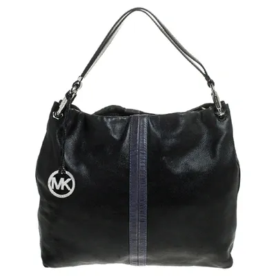 Pre-owned Michael Michael Kors Black/blue Hobo