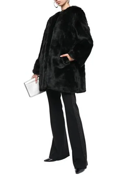 Michael Michael Kors Faux Fur Coat In Black