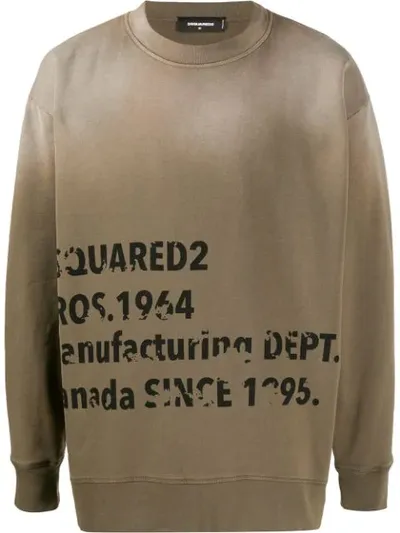 Dsquared2 Logo Detail Sweatshirt In Brown